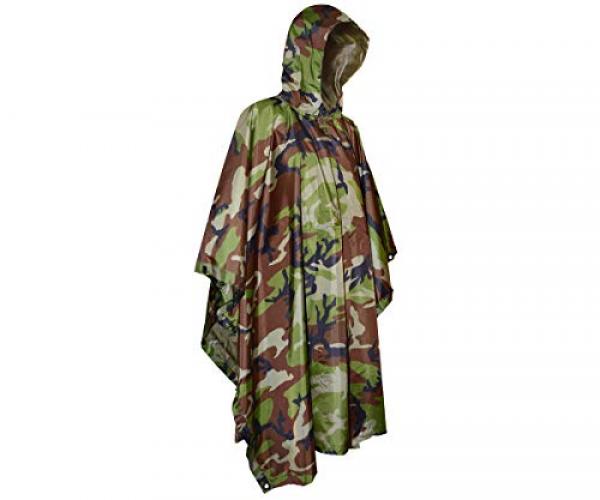 Robuster Regenponcho aus Ripstop in woodland 144 x 223 cm